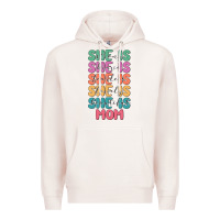 Pale Pink she is mom Premium Hoodie - JahusDesignShop