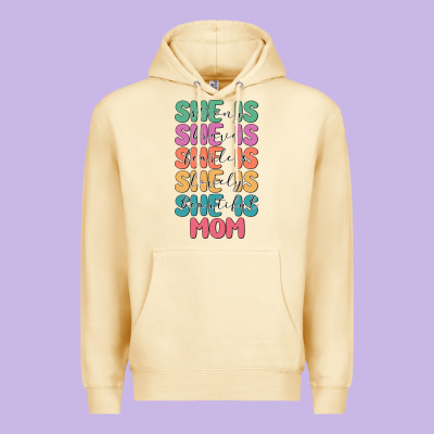 She Is Mom Premium Hoodie Designed By Jahusdesignshop