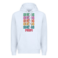 White she is mom Premium Hoodie - JahusDesignShop