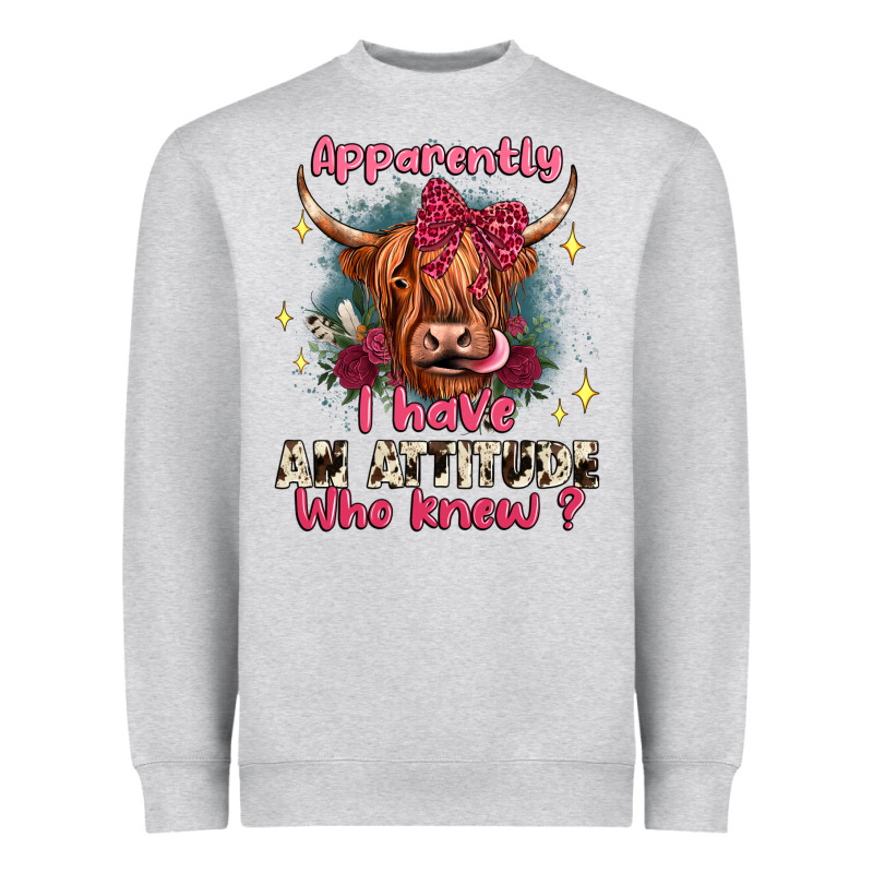 Apparently I Have An Attitude Who Knew Heavyweight Sweatshirt by JahusDesignShop | Teevron