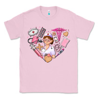 Bubblegum Pink nurse and nurse element heart Classic Tee - AdoDesignShop