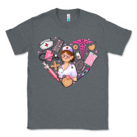Charcoal Heather nurse and nurse element heart Classic Tee - AdoDesignShop