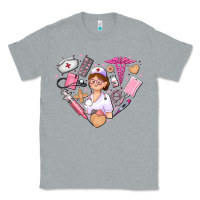 Heather Grey nurse and nurse element heart Classic Tee - AdoDesignShop