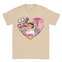 Mushroom nurse and nurse element heart Classic Tee - AdoDesignShop