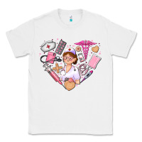 White nurse and nurse element heart Classic Tee - AdoDesignShop