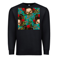 Black Messy Bun Mom And Cross With Leopard Patterns Premium Sweatshirt - BundleAndBundleShop