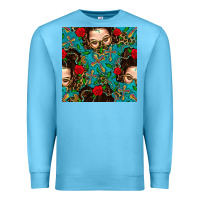 Ocean Blue Messy Bun Mom And Cross With Leopard Patterns Premium Sweatshirt - BundleAndBundleShop