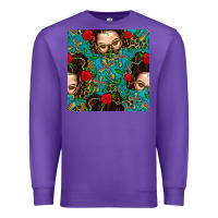 Purple Messy Bun Mom And Cross With Leopard Patterns Premium Sweatshirt - BundleAndBundleShop