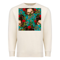 Sandshell Messy Bun Mom And Cross With Leopard Patterns Premium Sweatshirt - BundleAndBundleShop