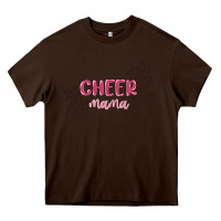 Chocolate Brown cheer mama Heavy Core Tee - MaliasSmallBusiness
