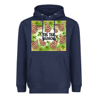 Navy tis the season christmas tree cake Heavyweight Hoodie - MaliasSmallBusiness
