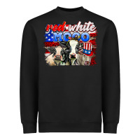 Black red white moo Heavyweight Sweatshirt - AdoDesignShop