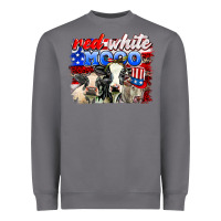 Storm red white moo Heavyweight Sweatshirt - AdoDesignShop
