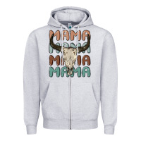 Heather Grey mama Zipper Hoodie - MaliasSmallBusiness