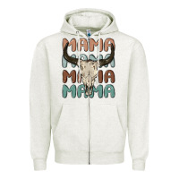 Oatmeal Heather mama Zipper Hoodie - MaliasSmallBusiness