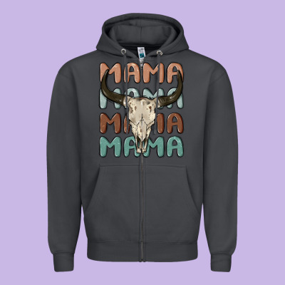 Mama Zipper Hoodie Designed By Maliassmallbusiness
