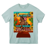 Arona cowgirls just wanna have fun 12 oz can cooler (regular) Heavy Core Tee - Artiststas