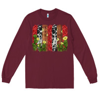 Burgundy cactus cowhide  brushstroke Long Sleeve Tee - AdoDesignShop