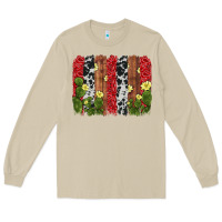 Mushroom cactus cowhide  brushstroke Long Sleeve Tee - AdoDesignShop