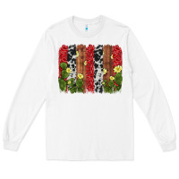 White cactus cowhide  brushstroke Long Sleeve Tee - AdoDesignShop