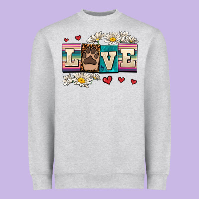 Love Dog Heavyweight Sweatshirt Designed By Adodesignshop