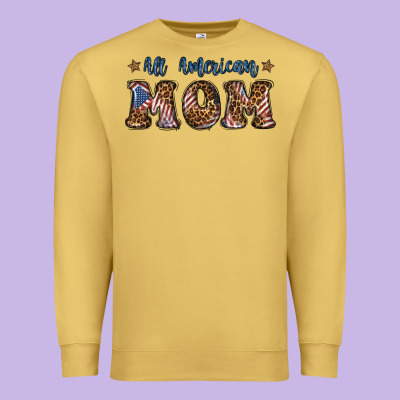 All American Mom Premium Sweatshirt Designed By Bundleandbundleshop