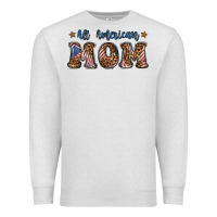 Oatmeal Heather All American Mom Premium Sweatshirt - BundleAndBundleShop