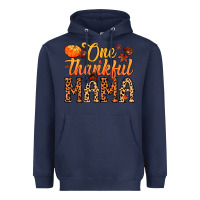 Navy one thankful mama Heavyweight Hoodie - MaliasSmallBusiness