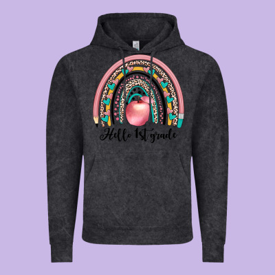 Hello 1 St Grade Vintage Hoodie Designed By Jahusdesignshop
