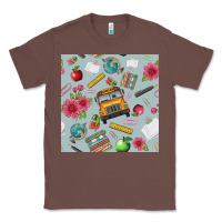Chestnut school bus back to school seamless pattern Classic Tee - BundleAndBundleShop