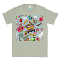 Matcha school bus back to school seamless pattern Classic Tee - BundleAndBundleShop