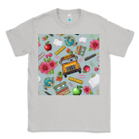 Moon Dust school bus back to school seamless pattern Classic Tee - BundleAndBundleShop
