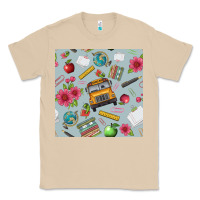 Mushroom school bus back to school seamless pattern Classic Tee - BundleAndBundleShop