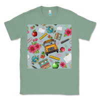 Sage school bus back to school seamless pattern Classic Tee - BundleAndBundleShop