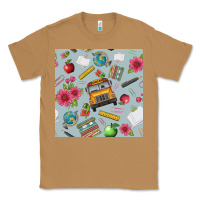 Toasted Coconut school bus back to school seamless pattern Classic Tee - BundleAndBundleShop