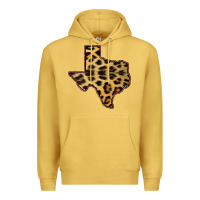 Antique Gold Western Texas Map Leopard Pattern Premium Hoodie - Bettercallsaul