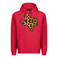 Cardinal Western Texas Map Leopard Pattern Premium Hoodie - Bettercallsaul