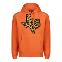 Carrot Western Texas Map Leopard Pattern Premium Hoodie - Bettercallsaul