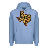 Colony Blue Western Texas Map Leopard Pattern Premium Hoodie - Bettercallsaul