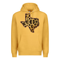 Mustard Western Texas Map Leopard Pattern Premium Hoodie - Bettercallsaul