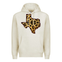 Oatmeal Heather Western Texas Map Leopard Pattern Premium Hoodie - Bettercallsaul