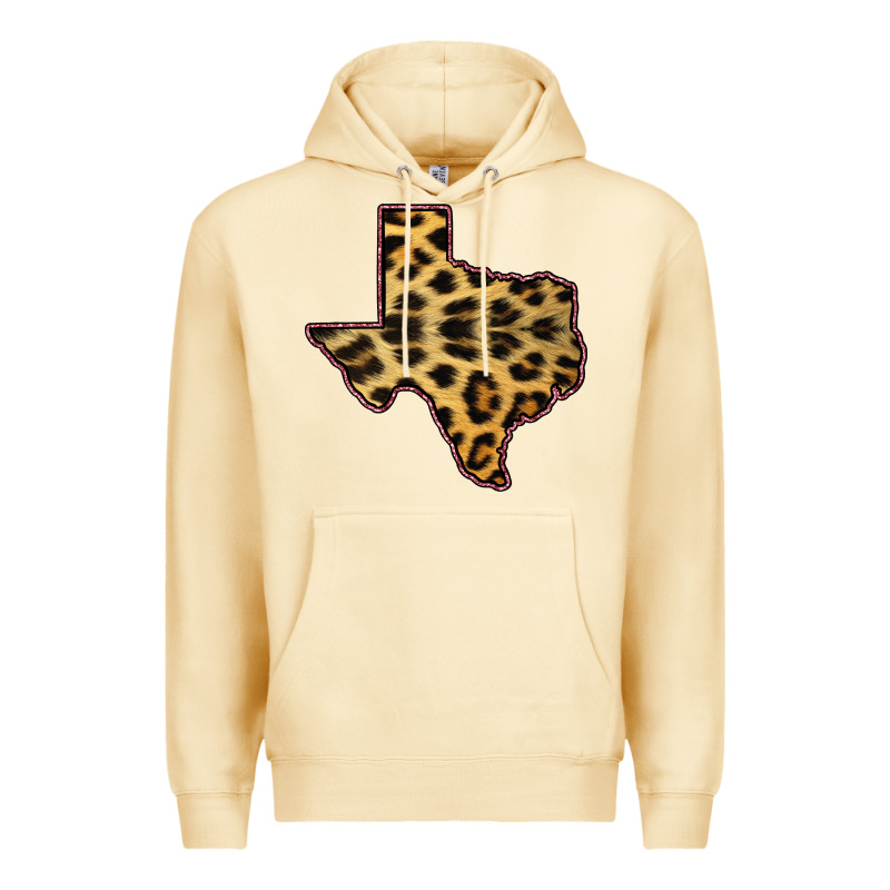 Western Texas Map Leopard Pattern Premium Hoodie by Bettercallsaul | Teevron