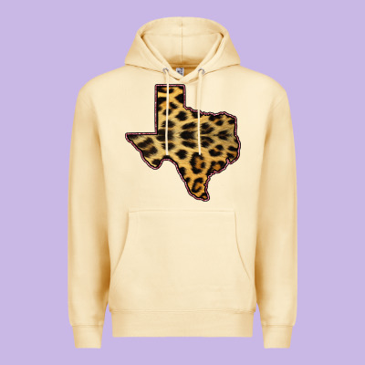 Western Texas Map Leopard Pattern Premium Hoodie Designed By Bettercallsaul