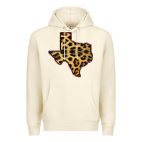 Sandshell Western Texas Map Leopard Pattern Premium Hoodie - Bettercallsaul
