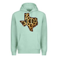 Seafoam Western Texas Map Leopard Pattern Premium Hoodie - Bettercallsaul