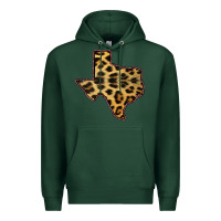 Sports Green Western Texas Map Leopard Pattern Premium Hoodie - Bettercallsaul