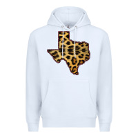 White Western Texas Map Leopard Pattern Premium Hoodie - Bettercallsaul