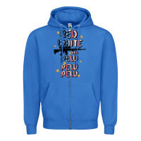 True Royal red white and pew pew pew Zipper Hoodie - MaliasSmallBusiness