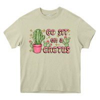 Mossy go sit on a cactus Heavy Core Tee - MaliasSmallBusiness