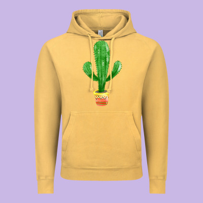 Mexican Cactus Vintage Hoodie Designed By Fadigitalartstudio